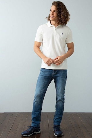 U.S. Polo Assn. Erkek Polo Yaka T-shirt Bej