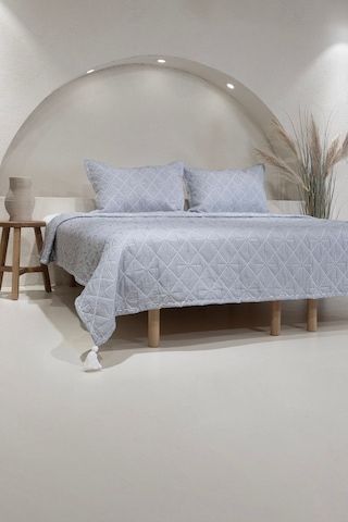 Koza Home Stella Lacivert Çift Kişilik Baklava Desenli Yatak Örtüsü 230x250 Lacivert