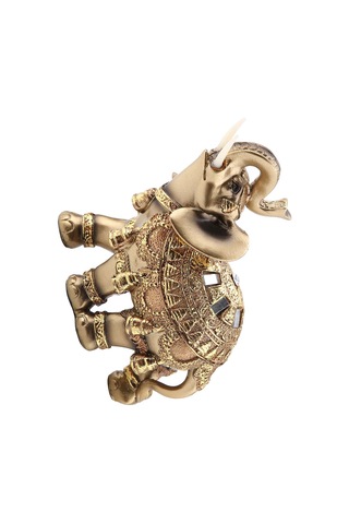 Kangvka Büyük Boy Altın Feng Shui Fil Heykeli - Şans Ve Servet Getiren Resin Dekoratif Sanat Eseri Hediye