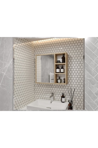 Banyo Tuvalet Aynalı Dolap Lefkas 65' Çok Renkli