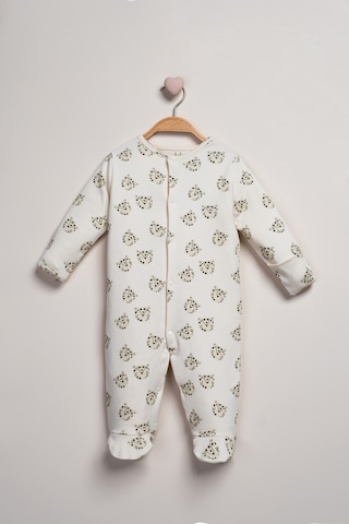 Baby Fou Kendinden Eldivenli Patikli Tulum Ekru