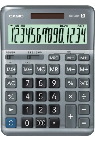 Casio Dm-1400F Masa Tipi 14 Hane Hesap Makinesi