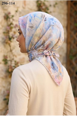 Zer Scarf Zer Scarfs Dijital Soft Pamuk Eşarp 296-114 Çok Renkli