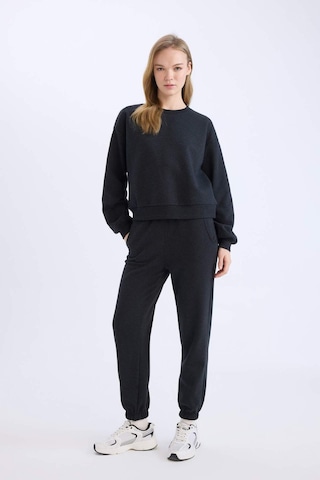 Defacto Regular Fit 2li Takım Kalın Bisiklet Yaka Sweatshirt Esnek Belli Jogger Eşofman Altı D8022axnsar191 Antrasit