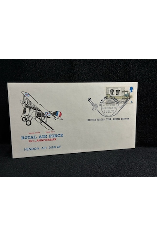 1970 İngiltere Kraliyet Hava Kuvvetleri Royal Air Force Fdc Limited First Raf Air Display At Hendon 1920 Cover