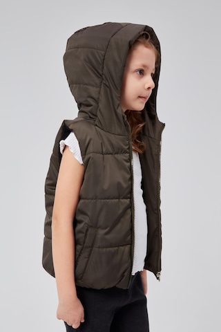 Benitto Kids Kapüşonlu Kız Çocuk Şişme Yelek 51307 Haki