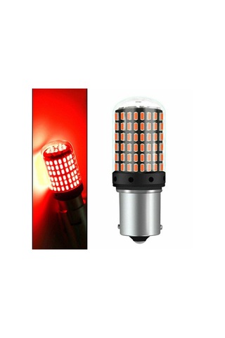 Oto Led Sinyal Park Ampulü Ultra Parlak Kırmızı 1156 Tek Tırnak 9w 144 Led Tak Kullan Ürün Ba15s