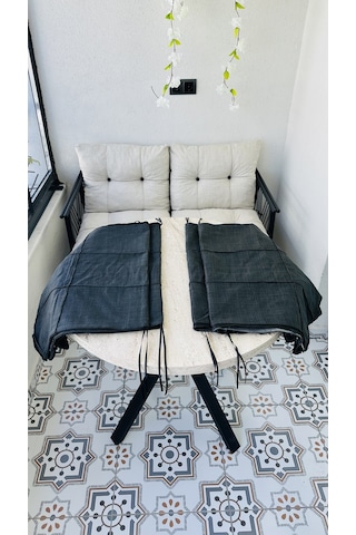 Bahçe Balkon Takımı Minder Kılıfı 1 Adet Antrasit
