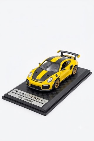 Hobbiez Lisanslı Porsche 911 Gt2 Kapıları Açılabilir Model Diecast 1/32 Ölçek Metal Standlı Araç