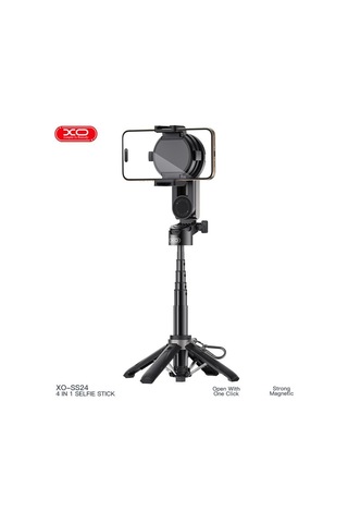 Premium Görüntülü Araç Video Tutucu Cep Aksesuarı Ss24 Bluetooth V5.2 4'ü 1 Arada Selfie Çubuğu