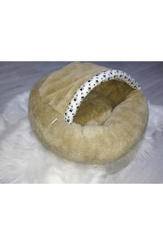 Coddry Pet Simit Mağara Yatak Kedi Küçük Irk Köpek Yatağı