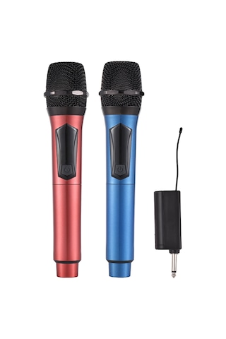 Springsun Profesyonel Kablosuz Mikrofon Sistemi - Uzun Menzilli, Şarj Edilebilir, Gürültü Önleyici, Ev Sineması Ve Sahne Performansları İçin