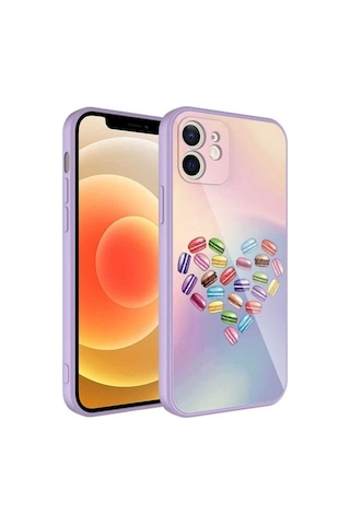 Apple Uyumlu iPhone 11 Kılıf Kamera Korumalı Desenli Sert Silikon Zore Epoksi Kapak NO1
