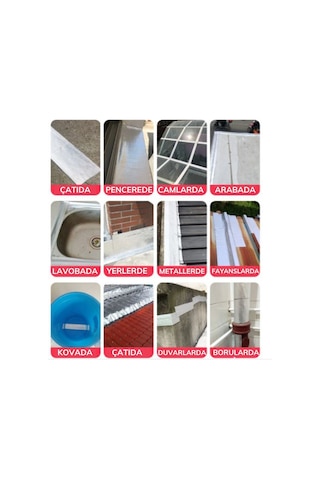 2 Mt Yüksek Sıcaklık Dayanan Su Geçirmez Çatı Duvar Çatlak Onarıcı Yapışkan Bant Folyo 5 Cm 4741