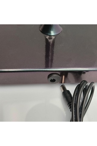Konik Şapka Masa Lambası Şarjlı Metal Mor