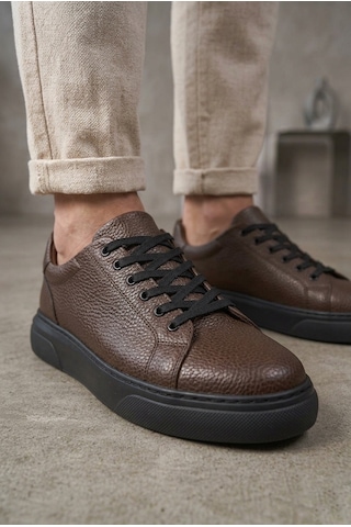 Boa Blf-010 Erkek Sneaker Günlük Casual Spor Ayakkabı Kahverengi Siyah Taban