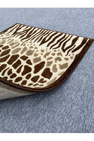 Saray Vizyon 11121 R 80x100 Kahve Krem Leoparlı Kesme Halı