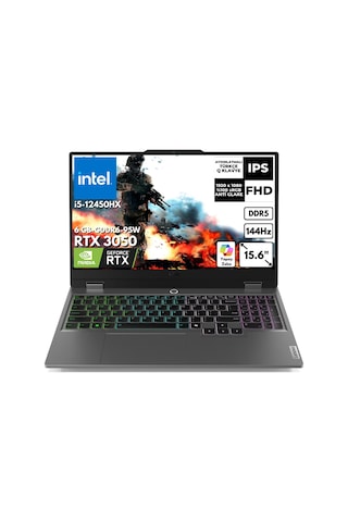 Lenovo LOQ 15IAX9 83GS00R7TRAT24 i5-12450HX 48 GB 4 TB SSD 6 GB RTX3050 15.6" Free Dos Dizüstü Bilgisayar