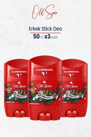 Old Spice Bearglove Erkek Stick Deodorant 3 x 50 ML Old Spice Bearglove Erkek Stick Deodorant 3 x 50 ML