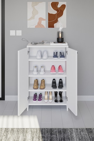 2 Kapaklı Ayakkabılık Çok Amaçlı Dolap Ayakkabı Dolabı... Beyaz