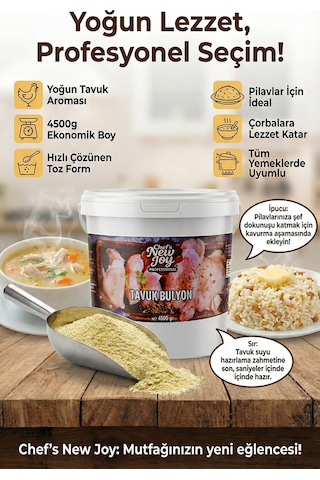 Chefs New Joy Tavuk Bulyon Toz Chicken Stock 4500 G