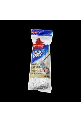 Jenerik Pamuklu Püsküllü Mop Başlığı 23cm Orta-large Klasik Sap Çok Renkli