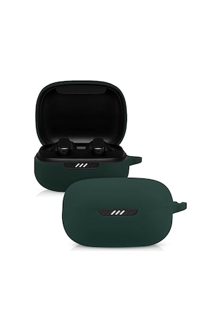 Jbl Wawe 300 Kılıf Model Uyumlu Mat Silikon Soft Kancalı Sf7 Koyu Yeşil