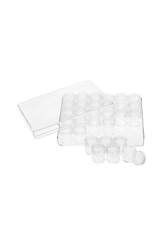 Ximistore9 30 Fıçıklı Şeffaf Depolama Kutusu - El Sanatları, Mücevher Ve Diamond Painting Aksesuarları İçin Ayrı Bölmeli Organizatör Şeffaf