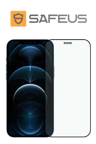 Safeus Tam Kaplayan Parmak İzi Bırakmayan Safir Ekran Koruyucu Cam , Apple Uyumlu iPhone 12 Pro Max İle