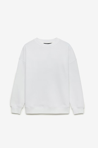 Ethıquet MIMI Kadın Yuvarlak Yaka Regular Beyaz Sweatshirt