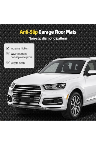 4 X 8 Ft Garaj Zemin Paspası, Elmas Plaka Vinil Garaj Halı, Suv, Mpv, Kamyon İçin 2,5 Mm Kalınlık