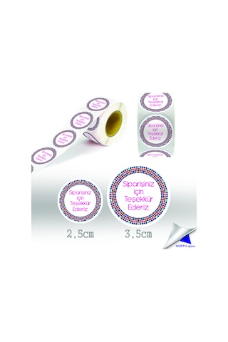 Sipariş Paketi Etiketi Sticker 3,5cm 28 Adet Baskes Model 6