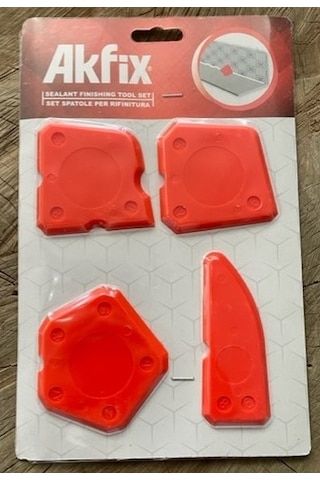 Akfix Silikon Çekme Aparatı Mastik Çekme Aparat Derz Çekme Aparatı 4pc