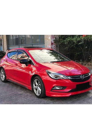 Opel Astra K Rieger Yan Marşpiyel Seti Plastik 2 Adet Mat Siyah 2015 2016 2017 2018 2019 2020 2021 Karlık+ek+bodykit