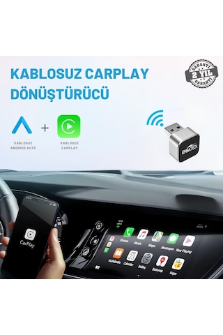 Embatech 2in1 Kablosuz Carplay Ve Android Auto Adaptörü Emt-001
