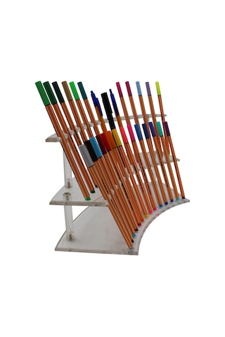 Kalem Standı Oval Pleksi 2 Kademe