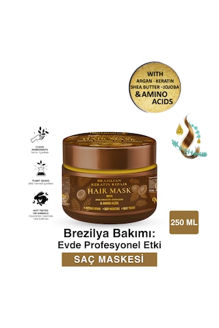 Argan & İpek Proteinli Saç Maskesi Yoğun Onarıcı Bakım 250 Ml