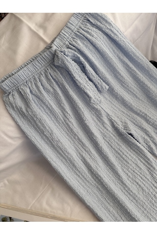 Intive Cool Comfort Waffle Kumaş Pamuklu Nefes Alabilir Basic Yaz Bebe Mavisi