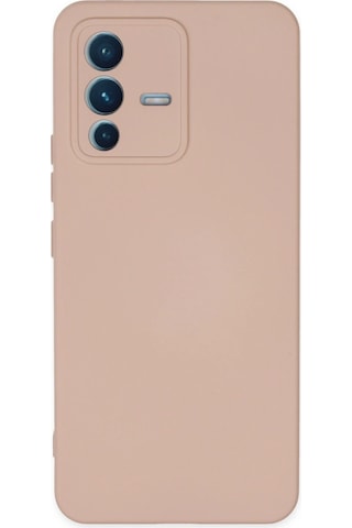 Cosmotex Newface Vivo V23 5g Kılıf Nano İçi Kadife Silikon - Pudra