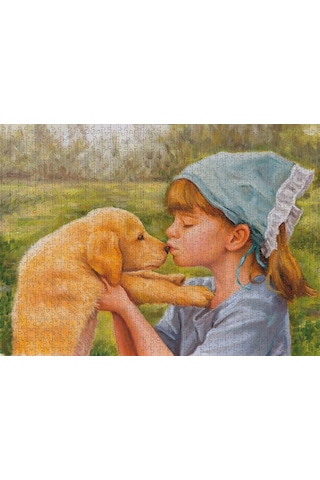 Nova Puzzle 1000 Parça Köpek Ve Küçük Kızın Sevgisi
