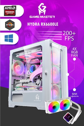 Game Master Hydra RX6600LE R5 5600 16 GB 512 GB M.2 SSD RX6600LE 8 GB Free Dos Masaüstü Oyuncu Bilgisayarı