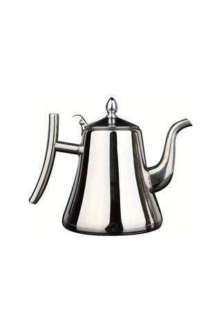 1.5l Kalınlaştırıcı Paslanmaz Çelik Çaydanlık Tencere Su Isıtıcısı Otel Restoran Ev İndüksiyon Pişirme Çiçek Çaydanlığı Kahve Sürahisi Gümüş