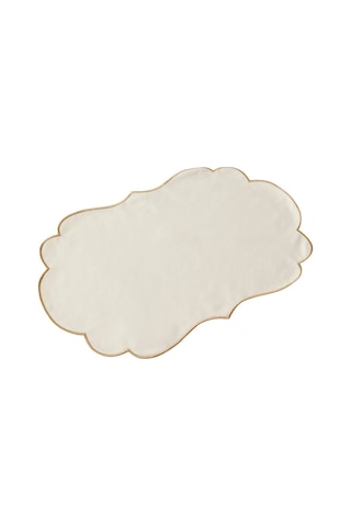 Karaca Home Pera Amerikan Servisi 6'lı Gold 32x48cm Krem Gold