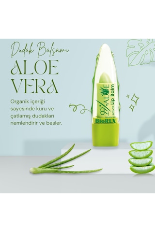 Biorlx % 99 Aloe Vera Lip Balm Dudak Dolgunlaştırıcı 3.5 G Kırmızı