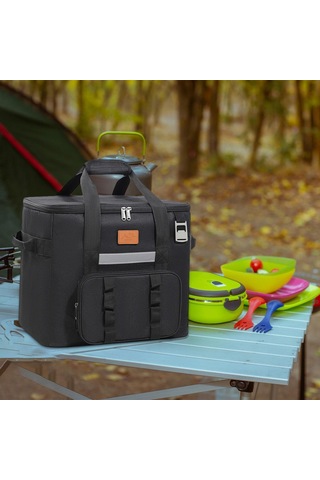 Suntek Serin Çanta Yetişkinler Sıcak Soğuk Gıda Termal Siyah Siyah