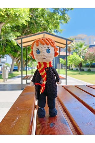 Ron Amigurumi Örgü Oyuncak - Film Karakteri Hediyelik Figür 21 Cm