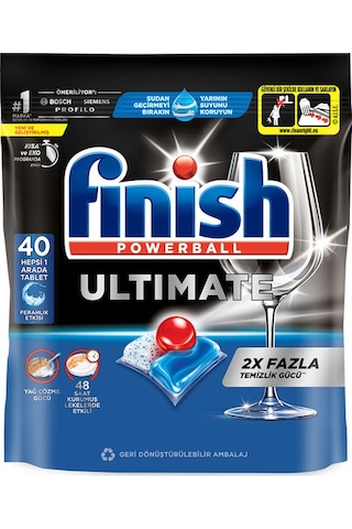 Finish Ultimate Bulaşık Makinesi Deterjanı Tableti 40 Kapsül