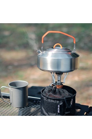 Mufunye Çadır Ve Piknik İçin Taşınabilir Kahve Kazanı , 1l , Antikaynarca Silika Jel Saplı Çok Renkli