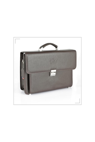 Hakiki Deri Evrak Çantası-132837 Siyah