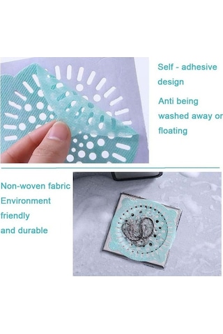 Besthome1 10cm Çap Banyo Mutfak Tıkanıklık Önleyici, Bezi Materyal, Su Geçirmez, 60 Adet, Yenilebilir Yeşil Kanal Kıl Ağları Yeşil